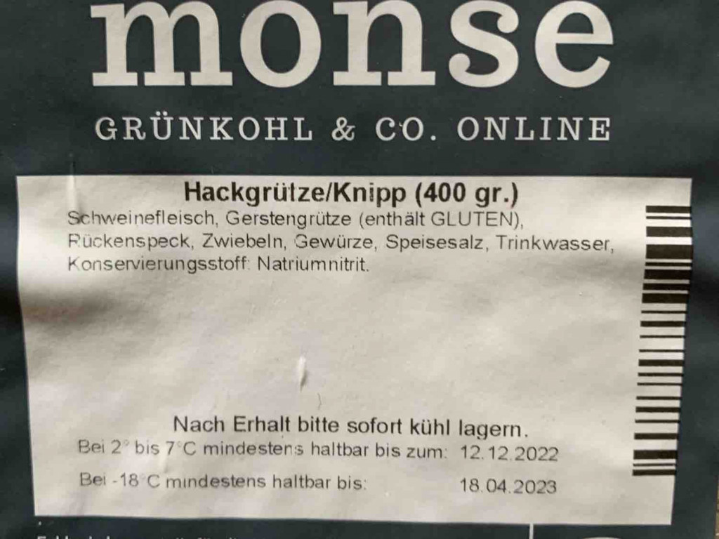 Hackgrütze/Knipp, Grützwurst von Hermann | Hochgeladen von: Hermann