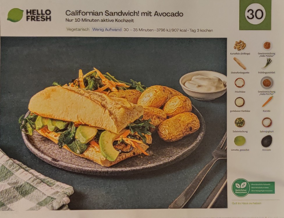 Hellofresh Californian Sandwich, mit Avocado von SteWie9393 | Hochgeladen von: SteWie9393