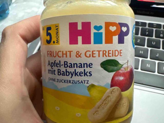 Apfel-Banane mit Babykeks, ohne Zuckerzusatz by sarahpainsiii | Hochgeladen von: sarahpainsiii