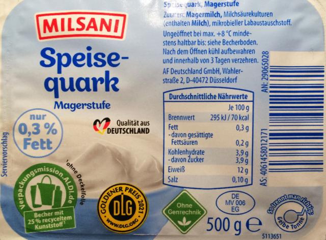 Speisequark, Magerstufe | Hochgeladen von: ursminor