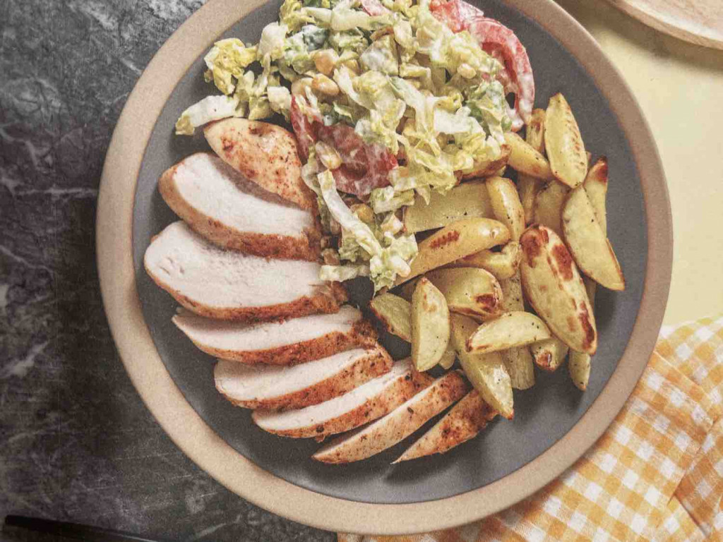 Cajun-Chicken mit Salat in Buttermilch-Dressing von JanJohann | Hochgeladen von: JanJohann