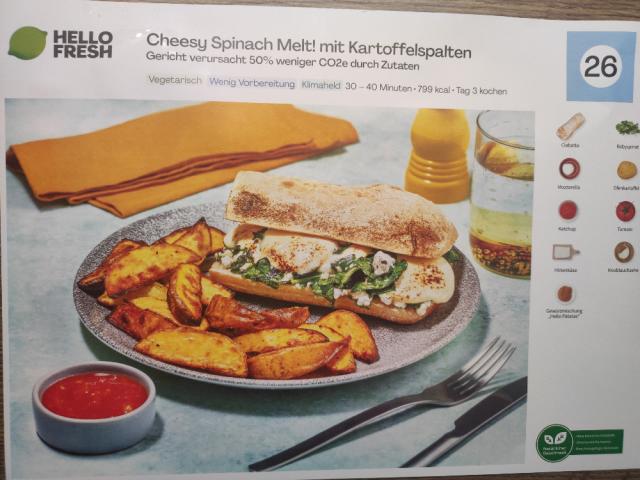 Cheesy Spinach Melt! mit Kartoffelspalten von sa.my_le | Hochgeladen von: sa.my_le