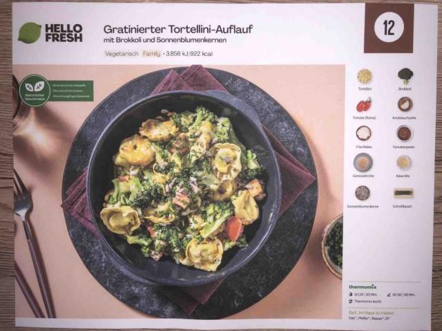 Gratinierter Tortellini-Auflauf, mit Brokkoli und Sonnenblumenke | Hochgeladen von: Paddy693