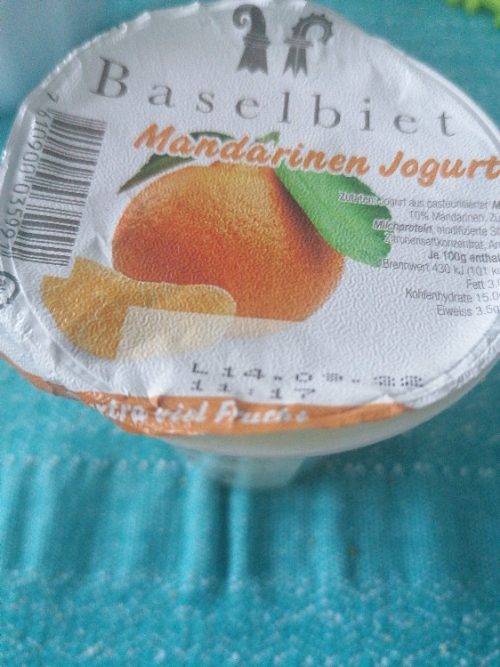 Baselbiet Joghurt Mandarinen Corli, 150gr.Becher von Corli | Hochgeladen von: Corli