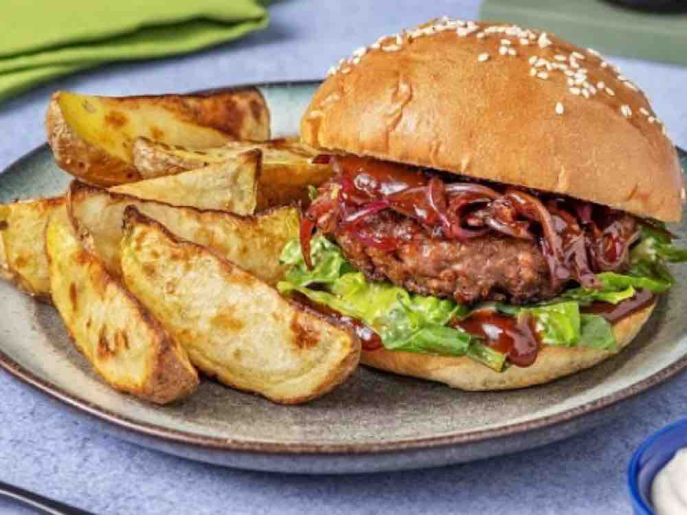 Vegan BBQ Burger mit karamellisierten Zwiebeln von reichlj | Hochgeladen von: reichlj
