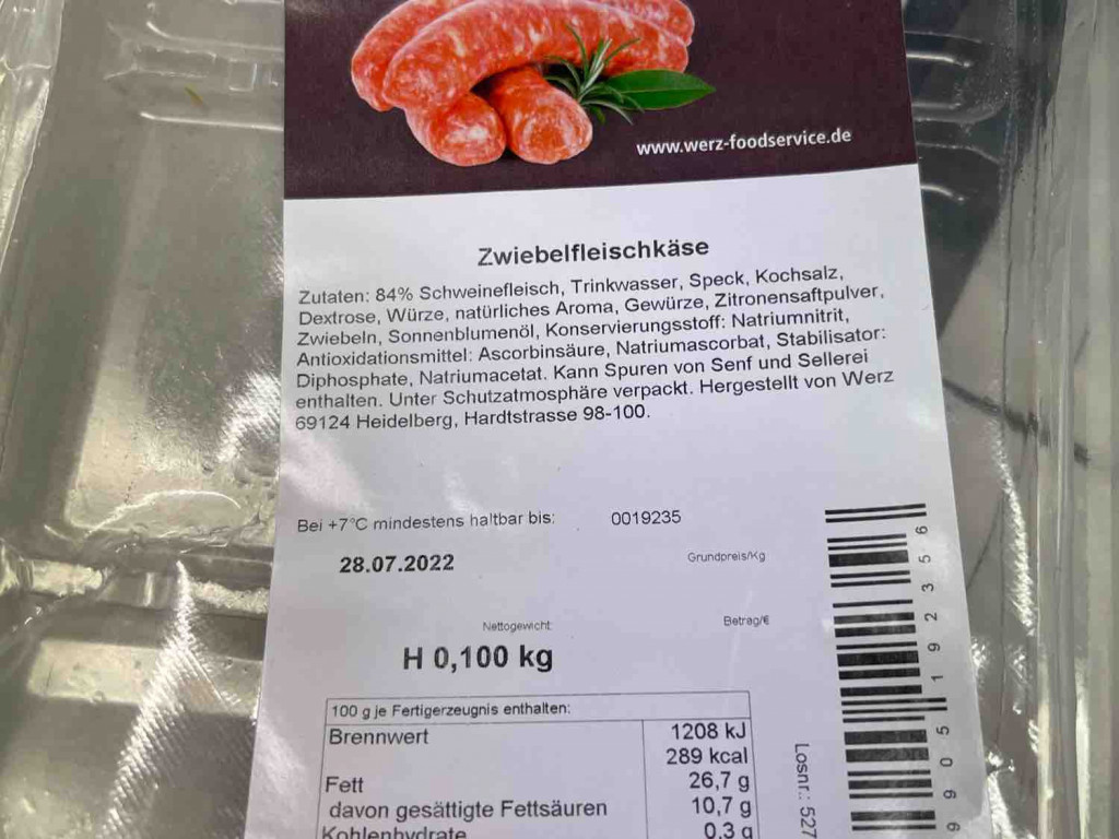 Zwiebelfleischkäse, 26,7g Fett von Heikogr | Hochgeladen von: Heikogr