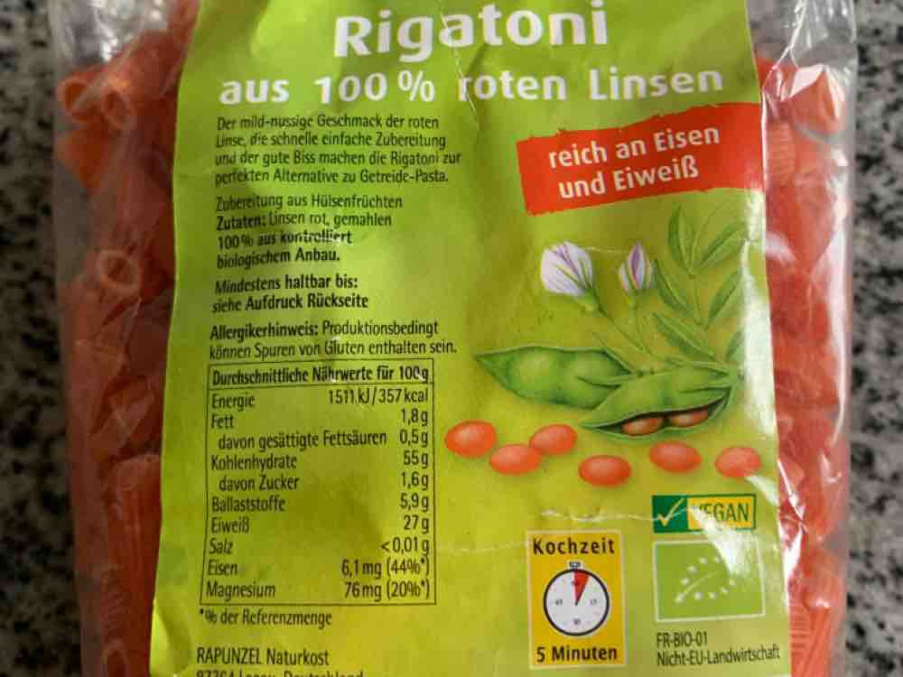 Rigatoni aus 100 % roten Linsen von bschwaderer514 | Hochgeladen von: bschwaderer514