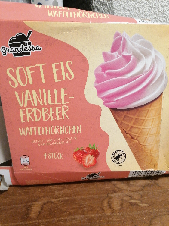 Aldi, Softeis Erdbeer vanille Corli, Stk 71.5 Gr. Kalorien