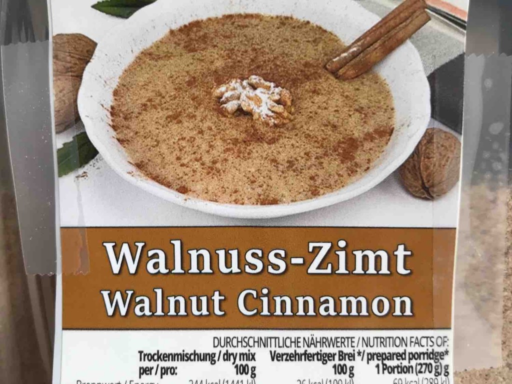 Frühstücksbrei Walnuss-Zimt, Trockenmischung von Waasserpuddelde | Hochgeladen von: Waasserpuddeldeier