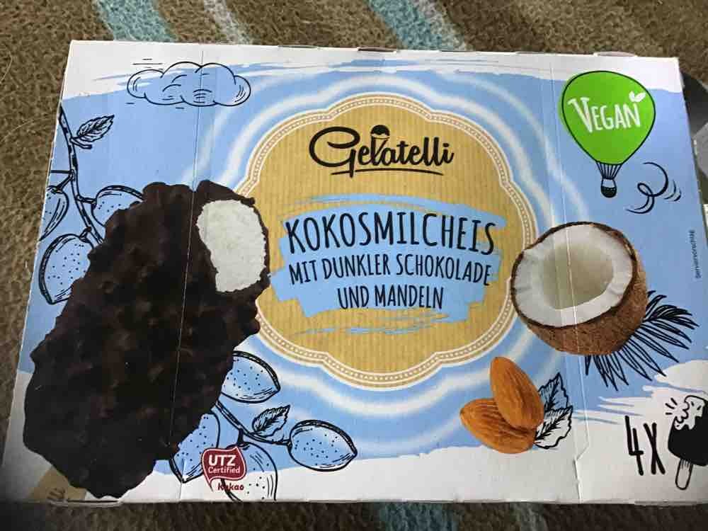 Kokosmilcheis, Mit dunkler Schokolade und Mandeln  von doggebobb | Hochgeladen von: doggebobbel244