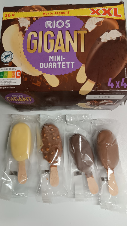 Rios Giant Mini-Quartett, Vollmilchschokolade (38g) von Pseudony | Hochgeladen von: Pseudonym