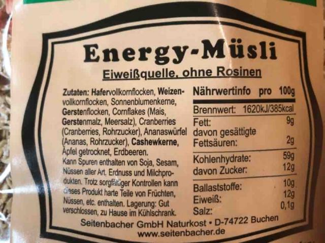 Seitenbacher Energy-Müsli, ohne Rosinen by paulinebe00 | Uploaded by: paulinebe00