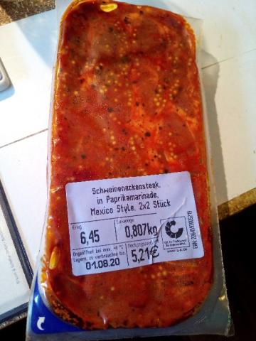 Schweinenackensteak, Paprika marinade Mexico style von GerhardSt | Hochgeladen von: GerhardStein