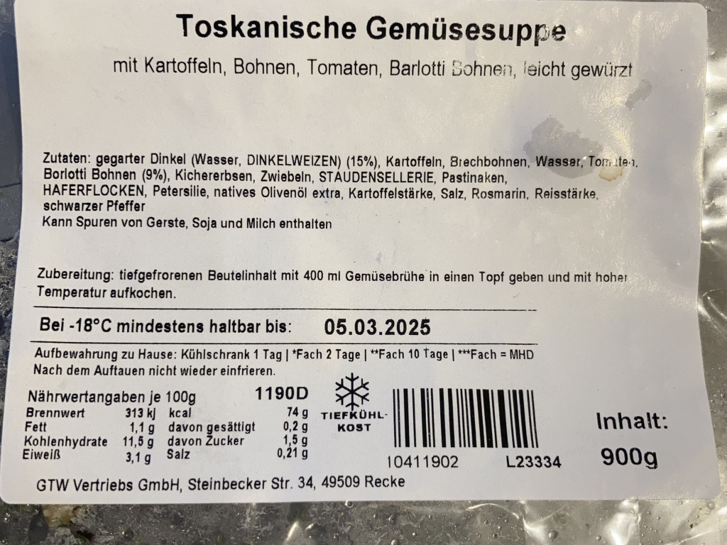 Toskanische Gemüsesuppe, Langnese Werksverkauf von Ste2fi | Hochgeladen von: Ste2fi