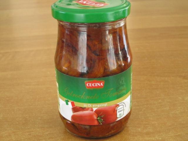 Getrocknete Tomaten, in Öl eingelegt (abgetropft) | Hochgeladen von: Teecreme