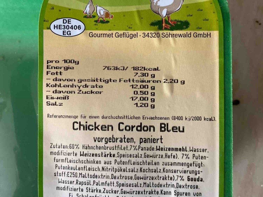 Chicken Cordon Bleu, vorgebraten, paniert von MichaelM | Hochgeladen von: MichaelM