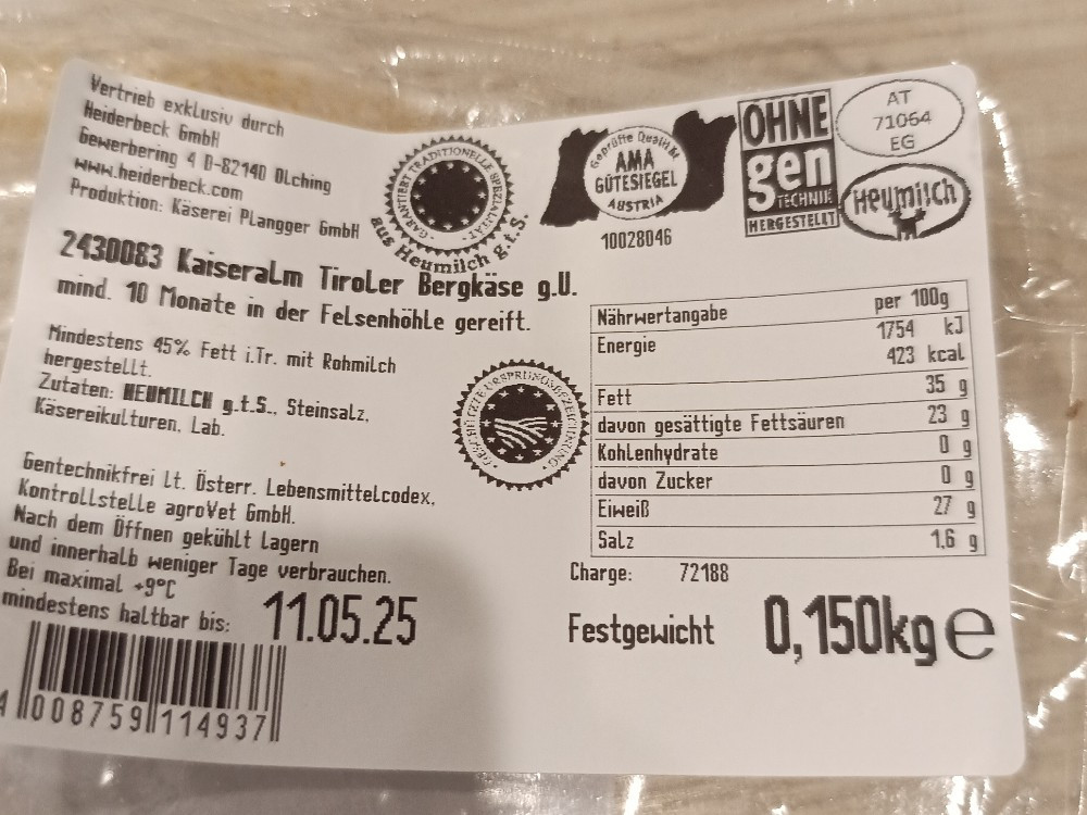 kaiseralm Bergkäse von Anserad | Hochgeladen von: Anserad