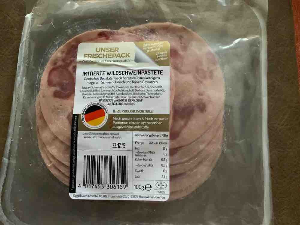imitierte Wildschweinpastete, 82%Schweinefleisch+2,5%Rindfleisch | Hochgeladen von: MFelgner