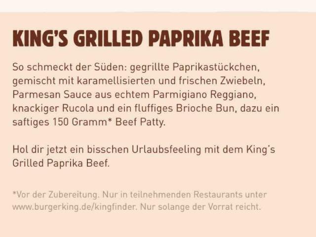 Kings Grilled Paprika Beef von Felix200996 | Hochgeladen von: Felix200996