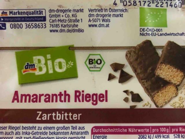 Amaranth Riegel, zartbitter von joselynemetzger | Hochgeladen von: joselynemetzger