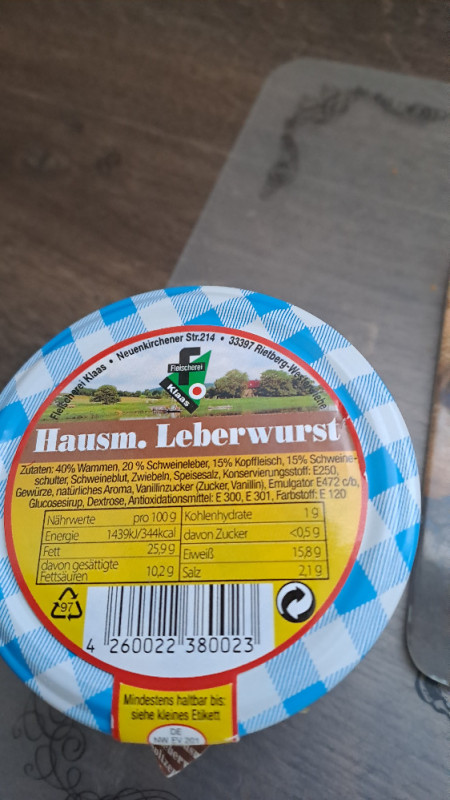 Hausmacher Leberwurst von Mocca | Hochgeladen von: Mocca