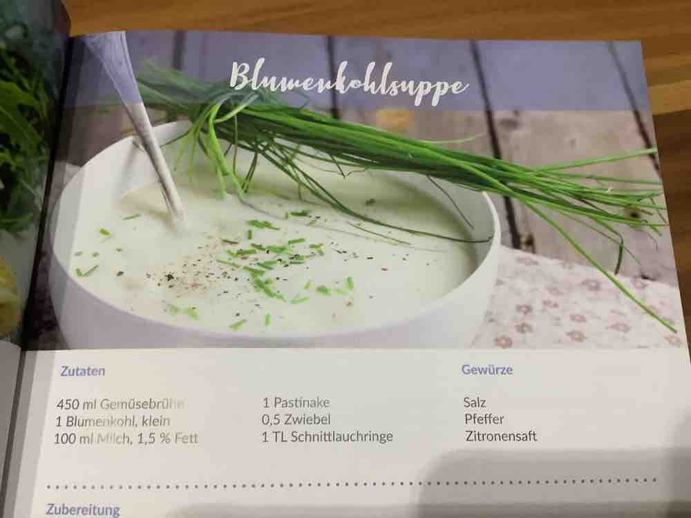 Blumenkohlsuppe, mit Milch 1,5% Fett von Ilomi | Hochgeladen von: Ilomi