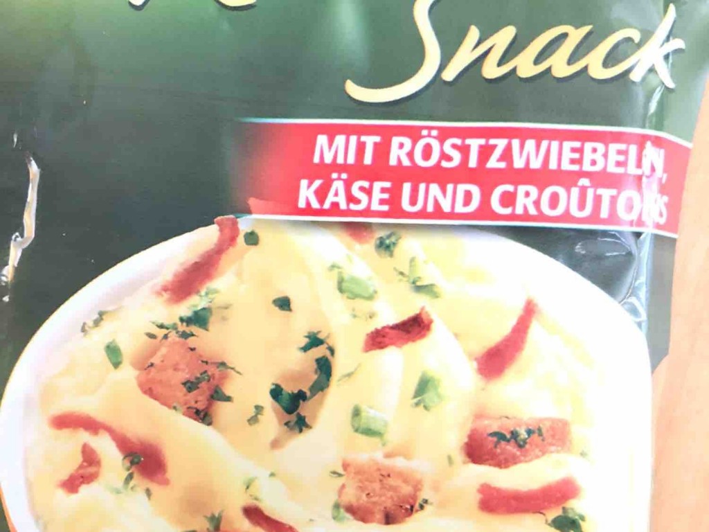 Kartoffel  Snack, mit Röstzwiebeln, Käse und Croutons von Schaal | Hochgeladen von: Schaale