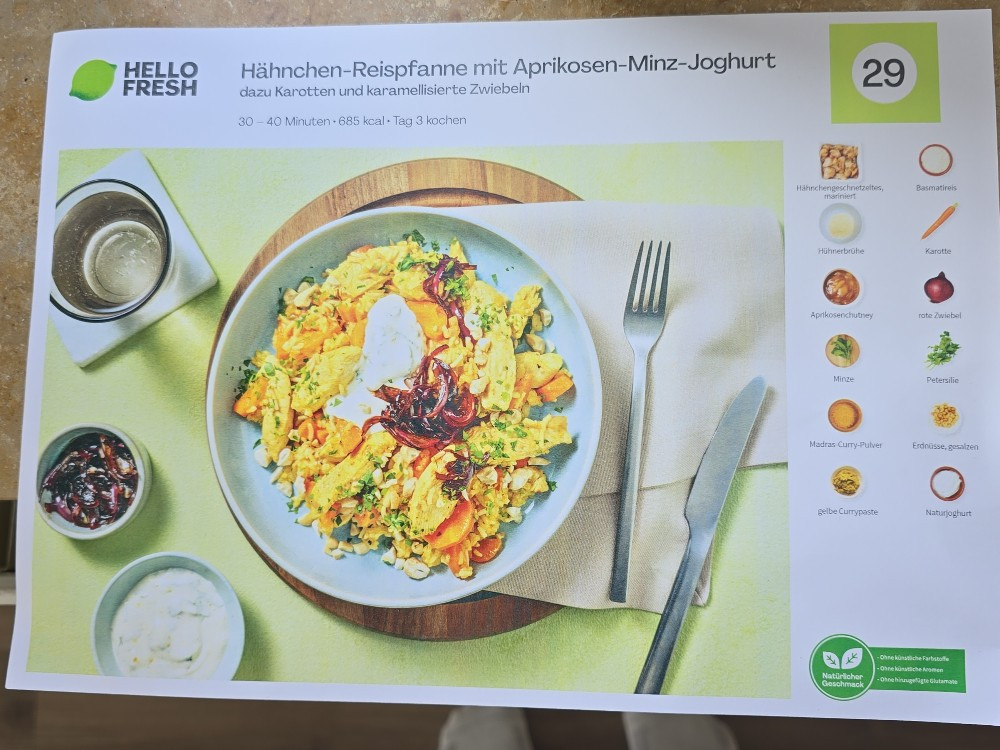 Hähnchen Reispfanne mit Aprikosen Minz Joghurt, Hello fresh von | Hochgeladen von: YaseMin1996 Hähnchen Reispfanne mit Aprikosen Minz Joghurt, Hello fresh von | Hochgeladen von: YaseMin1996