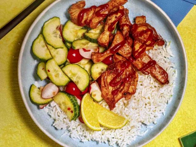 Limettenreis-Bowl mit Spicy Garlic Chicken by lottiehtm | Uploaded by: lottiehtm