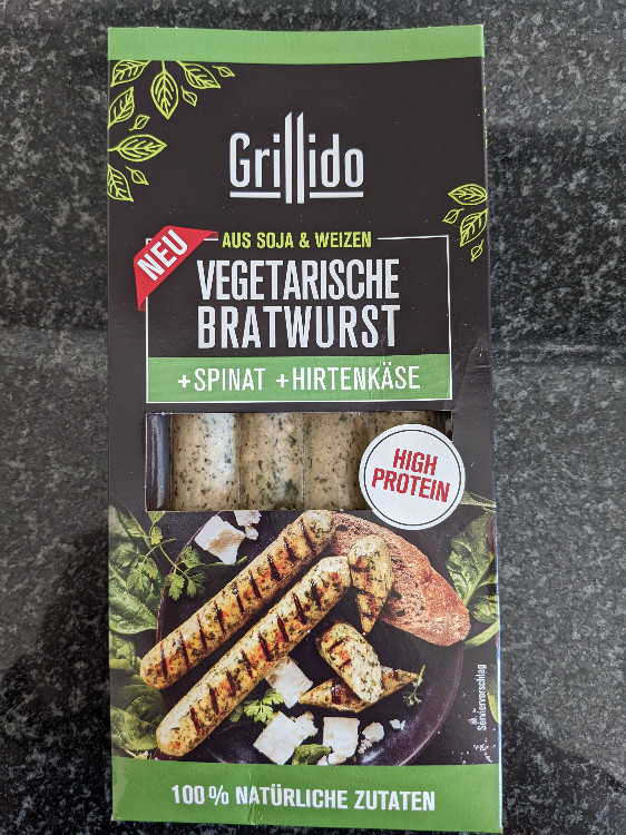 Vegetarische Bratwurst, + Spinat + Hirtenkäse von Caspal | Hochgeladen von: Caspal