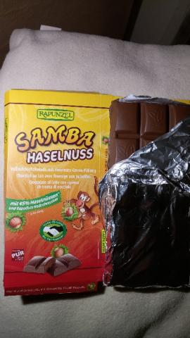 Vollmilchschokolade mit Haselnuss-Creme-Füllung, Samba Haselnuss | Hochgeladen von: estherkatrin920