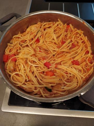 Bauckhof Bolognese, mit Spaghetti und Gemüse von Janina155 | Hochgeladen von: Janina155