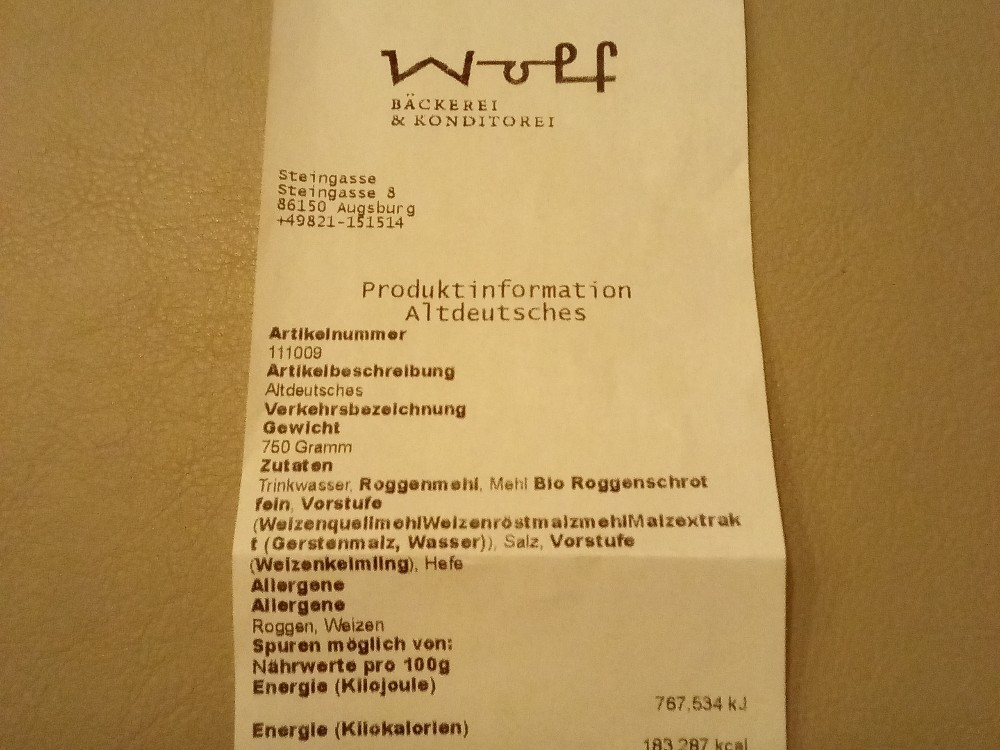 Altdeutsches Brot von WitMi | Hochgeladen von: WitMi Altdeutsches Brot von WitMi | Hochgeladen von: WitMi
