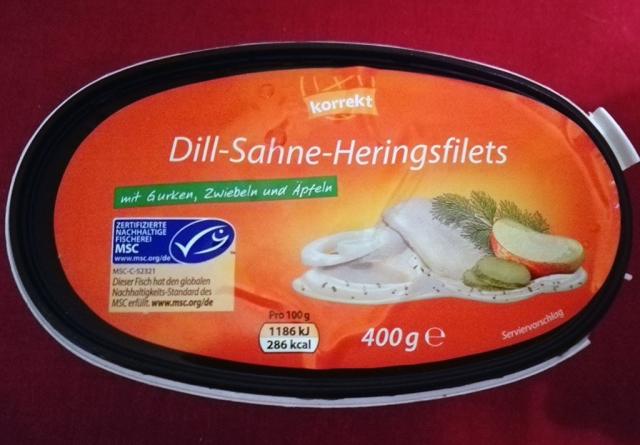 Dill-Sahne-Heringsfilet mit Gurken, Zwiebeln und Äpfeln | Hochgeladen von: Wtesc