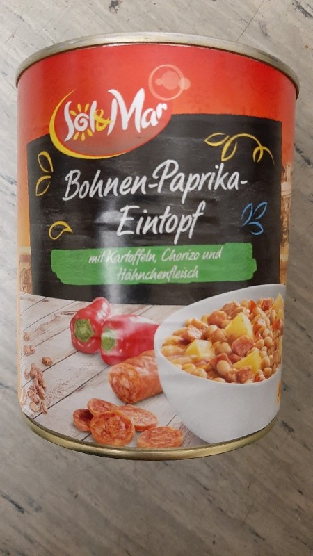 Bohnen- Paprika- Eintopf, mit Kartoffeln, Chorizo und Hähnchenfl | Hochgeladen von: marceldeich253