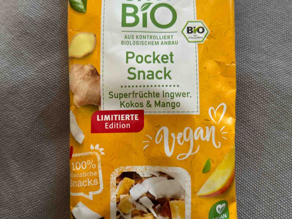 Pocket Snack, Superfrüchte Ingwer, Kokos & Mango von oojanaoo | Hochgeladen von: oojanaoo