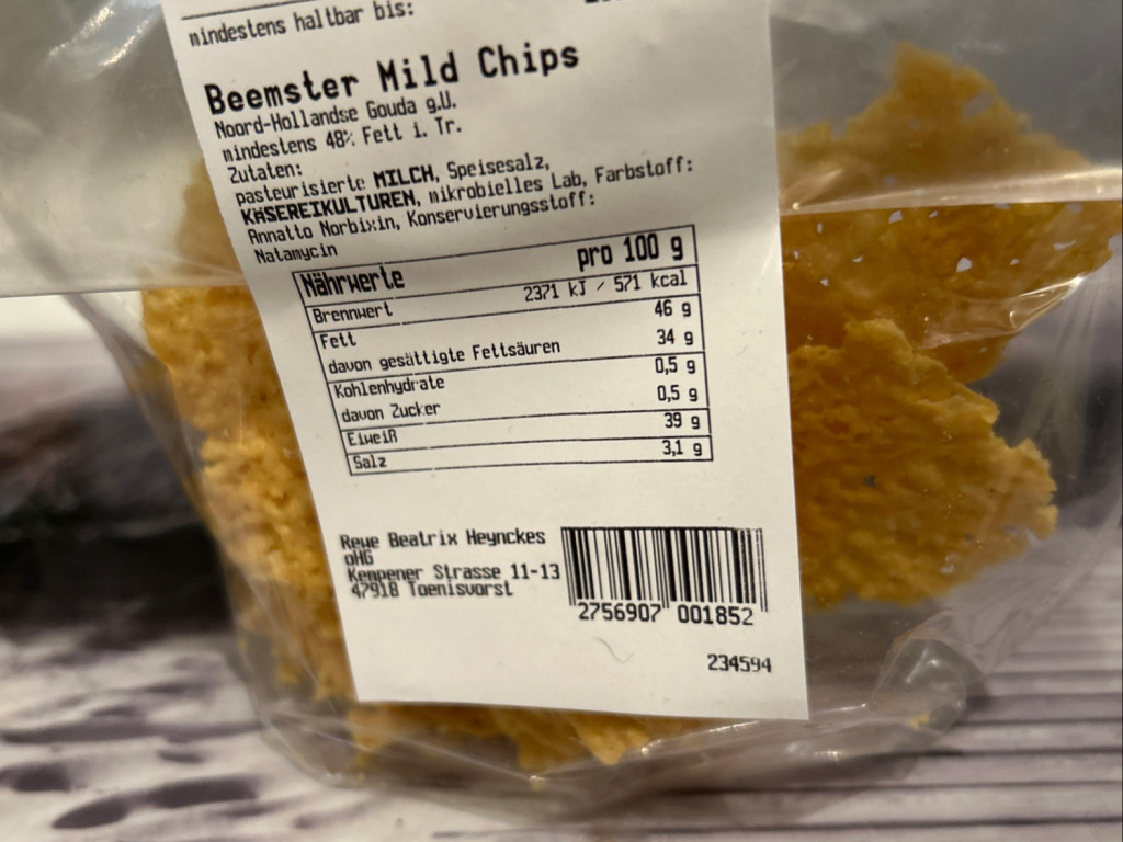 Beemster Mild Chips (Rewe), 48 % i.d. Trockenmasse von hoema201 | Hochgeladen von: hoema2019 Beemster Mild Chips (Rewe), 48 % i.d. Trockenmasse von hoema201 | Hochgeladen von: hoema2019