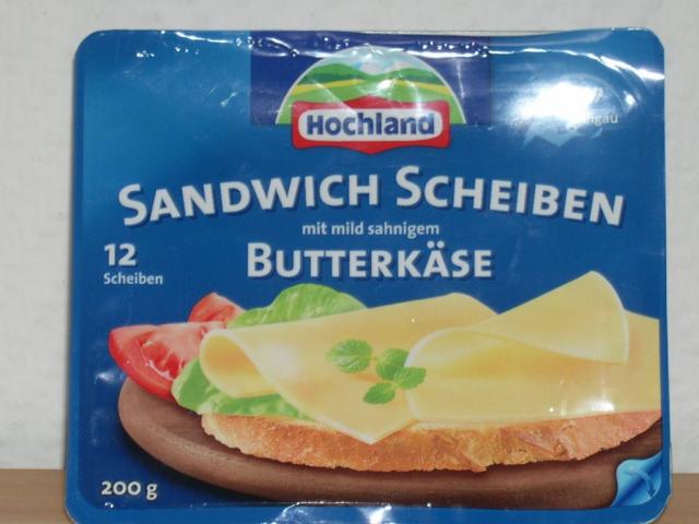 Hochland Sandwich Scheiben, Butterkäse mild sahnig | Hochgeladen von: seibet2