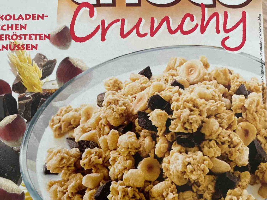 Choco Crunchy, Mit Schokoladenstückchen und gerösteten Haselnüs  | Hochgeladen von: lachsman