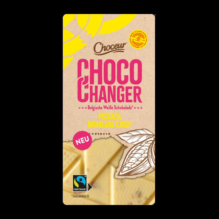 Choco Changer Pistazie Himbeere Crisp, belgische weiße Schokolad | Hochgeladen von: Campbell