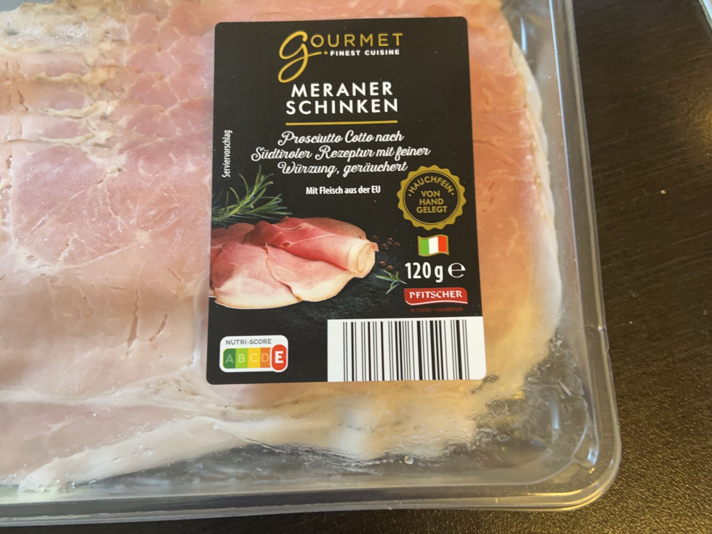 Meraner Schinken, Scheibe 52 kcal von Kalloapp | Hochgeladen von: Kalloapp Meraner Schinken, Scheibe 52 kcal von Kalloapp | Hochgeladen von: Kalloapp