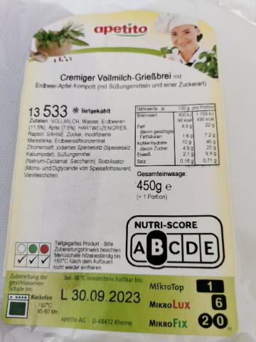 Cremiger Vollmilch Grießbrei, mit Erdbeer Apfel Kompott von Roec | Hochgeladen von: Roecky