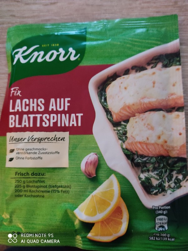 Knorr fix Lachs auf Blattspinat (zubereitet) von danivzh | Hochgeladen von: danivzh