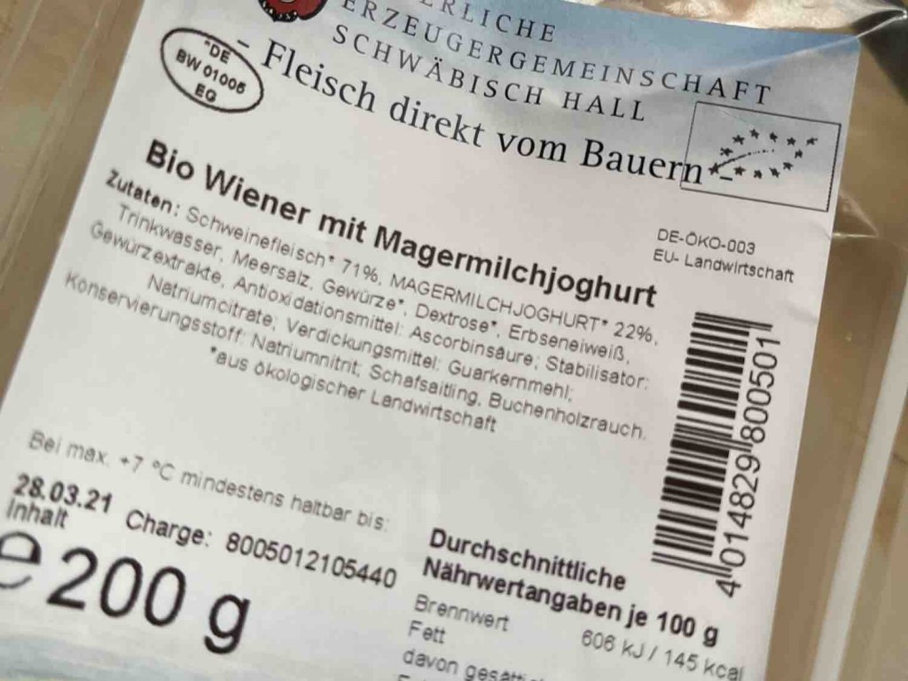 Bio Wiener mit Magermilchjoghurt, Wiener von Nolchen | Hochgeladen von: Nolchen