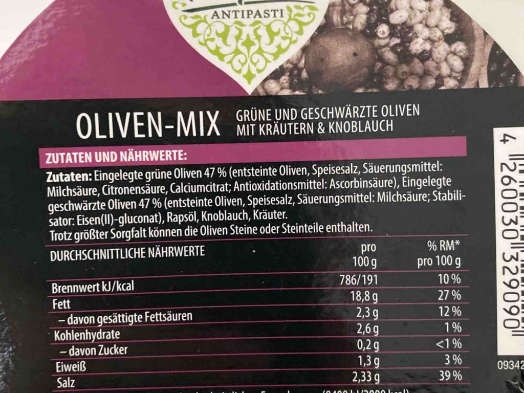 Oliven-Mix, Grüne und geschwärzte Oliven mit Kräutern und Kn von | Hochgeladen von: Mantis