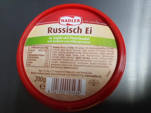 Russisch Ei, Ei in Aspik mit Fleischsalat | Hochgeladen von: jagust