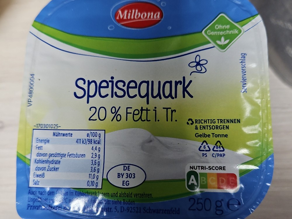 Speisequark, 20% Fett von Frannies | Hochgeladen von: Frannies