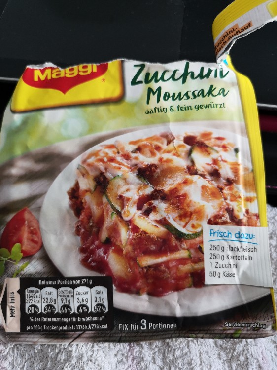 Maggi Fix für Zucchini Moussaka, Zubereitet von aleggs | Hochgeladen von: aleggs