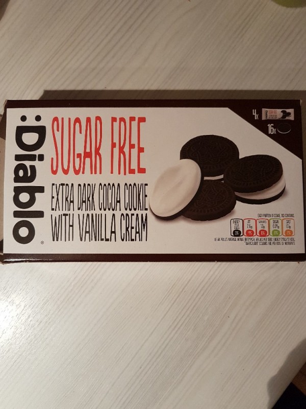 Diablo Sugar Free Extra Dark Cocoa Cookie with Vanilla Cream von | Hochgeladen von: tfindo