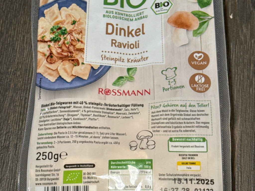 Dinkel Ravioli, Steinpilz Kräuter von infoweb161 | Hochgeladen von: infoweb161